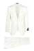 Tiglio Italian Suit - Real Wool Fabric Super 150's Novello Off-White, Modern Fit Suit in Color Off-White