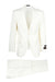 Tiglio Italian Suit - Real Wool Fabric Super 150's Novello Off-White, Modern Fit Suit in Color Off-White