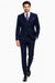 Mens 2 Button Modern Fit Vested Wool Suit in Eggplant
