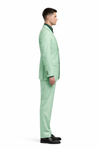 Men's green suit