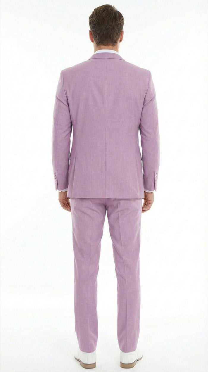 Men’s Dusty Rose 3 Piece Suit – Modern Pink Formal Suit Set for Wedding, Prom and Special Events Pinkish Color Modern Fit
