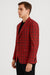 Modern Red Plaid Blazer – Tartan Windowpane Pattern Christmas Party Color