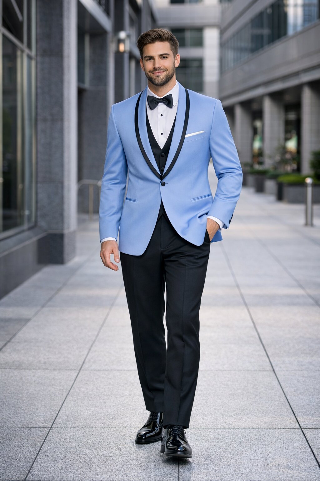 Sky Blue Tuxedo ~ Baby Blue Light Blue Tux Jacket And Vest And Pants