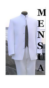 Men's White One Chest Pocket Marriage Groom Wedding Blazer