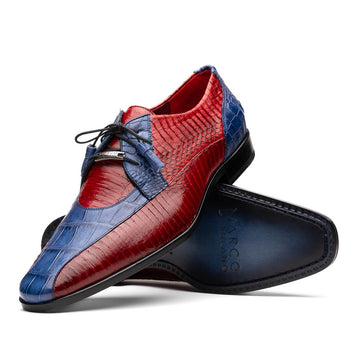 Marco Di Milano Moncalieri Navy & Red Dress Derby Oxfords