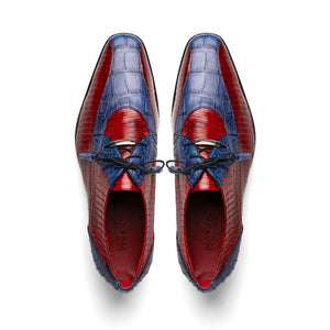 Marco Di Milano Moncalieri Navy & Red Dress Derby Oxfords
