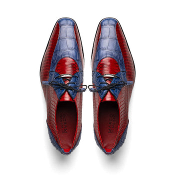 Marco Di Milano Moncalieri Navy & Red Dress Derby Oxfords