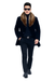 Fur Collars Men's Overcoat - Men's Peacoat and Cashmere Black