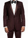 Brown Slim Fit 2 Piece Tuxedo With Satin Peak Lapel
