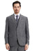 Men's Stacy Adams Vested Vintage Herringbone Tweed Suit in Grey