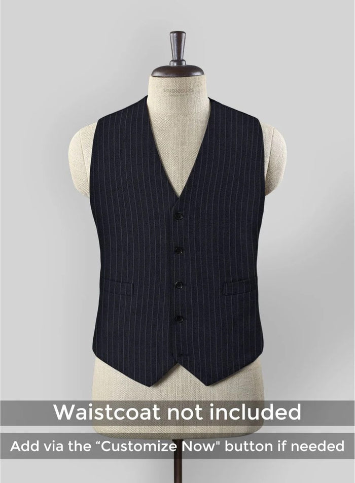 Men's Black Full-length Sleeves Buttoned Closure Peaky Blinders Suit - Peaky Blinders Outfit + Overcoat + Hat (Peaky Blinder Custome) - Image 38
