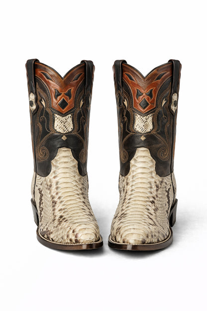 Men's Wild West Python Skin J Toe Boots 29957 - Image 39
