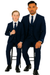 Father and Son Suits -Navy Blue Boys Suit Perry Ellis Vested Boy's Wedding Suit in Navy Blue