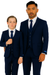 Father and Son Suits -Navy Blue Boys Suit Perry Ellis Vested Boy's Wedding Suit in Navy Blue