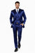 Navy Blue Shiny Suit - Flashy Suit