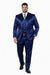 Navy Blue Shiny Suit - Flashy Suit