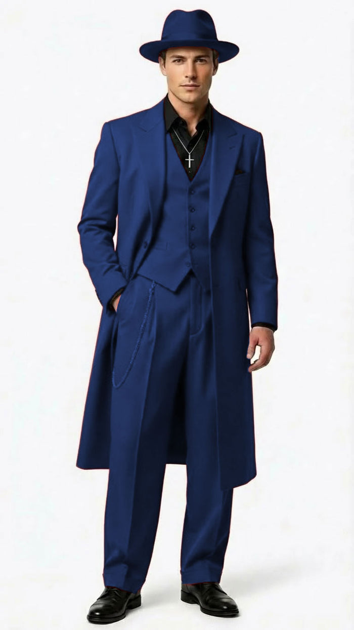 Men’s 1920s Burgundy Zoot Suit – Long Mafia Gangster Three-Piece Vintage Outfit Zuit Pachuco Style