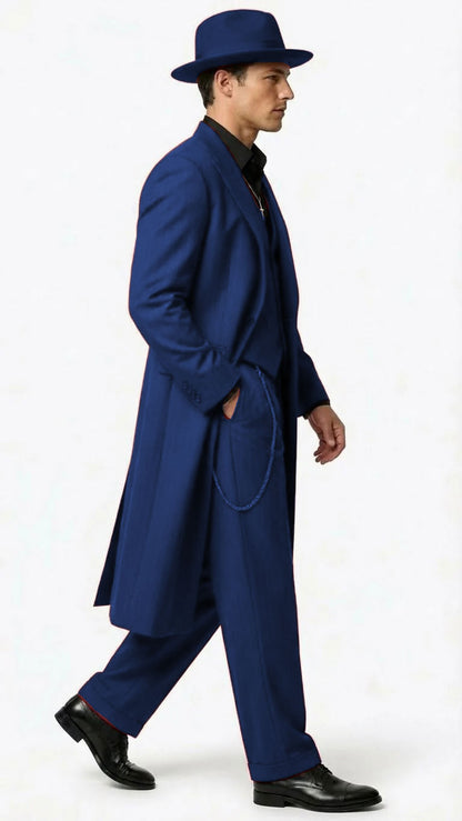 Men’s 1920s Burgundy Zoot Suit – Long Mafia Gangster Three-Piece Vintage Outfit Zuit Pachuco Style