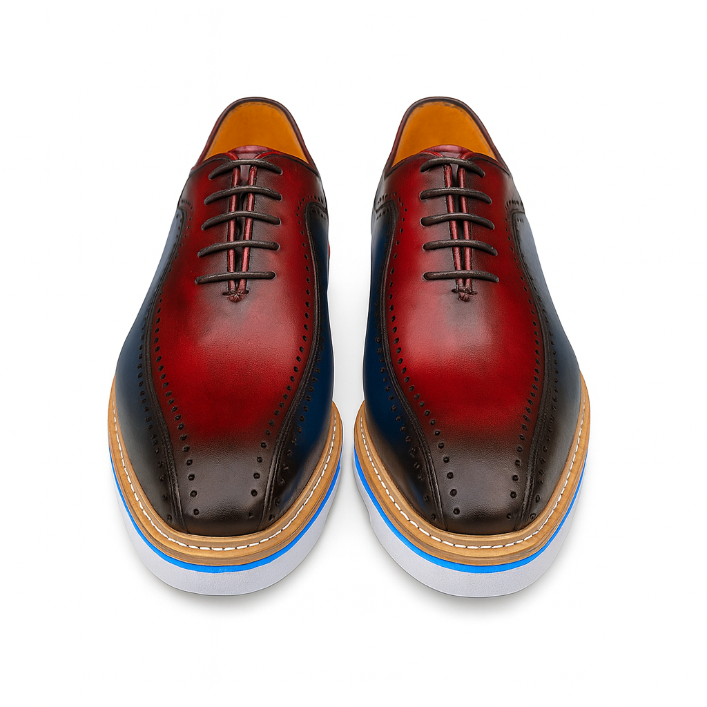 Carrucci Stylish Two-Tone Brogue Oxford