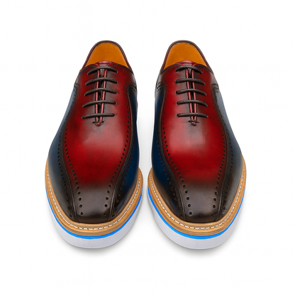 Carrucci Stylish Two-Tone Brogue Oxford