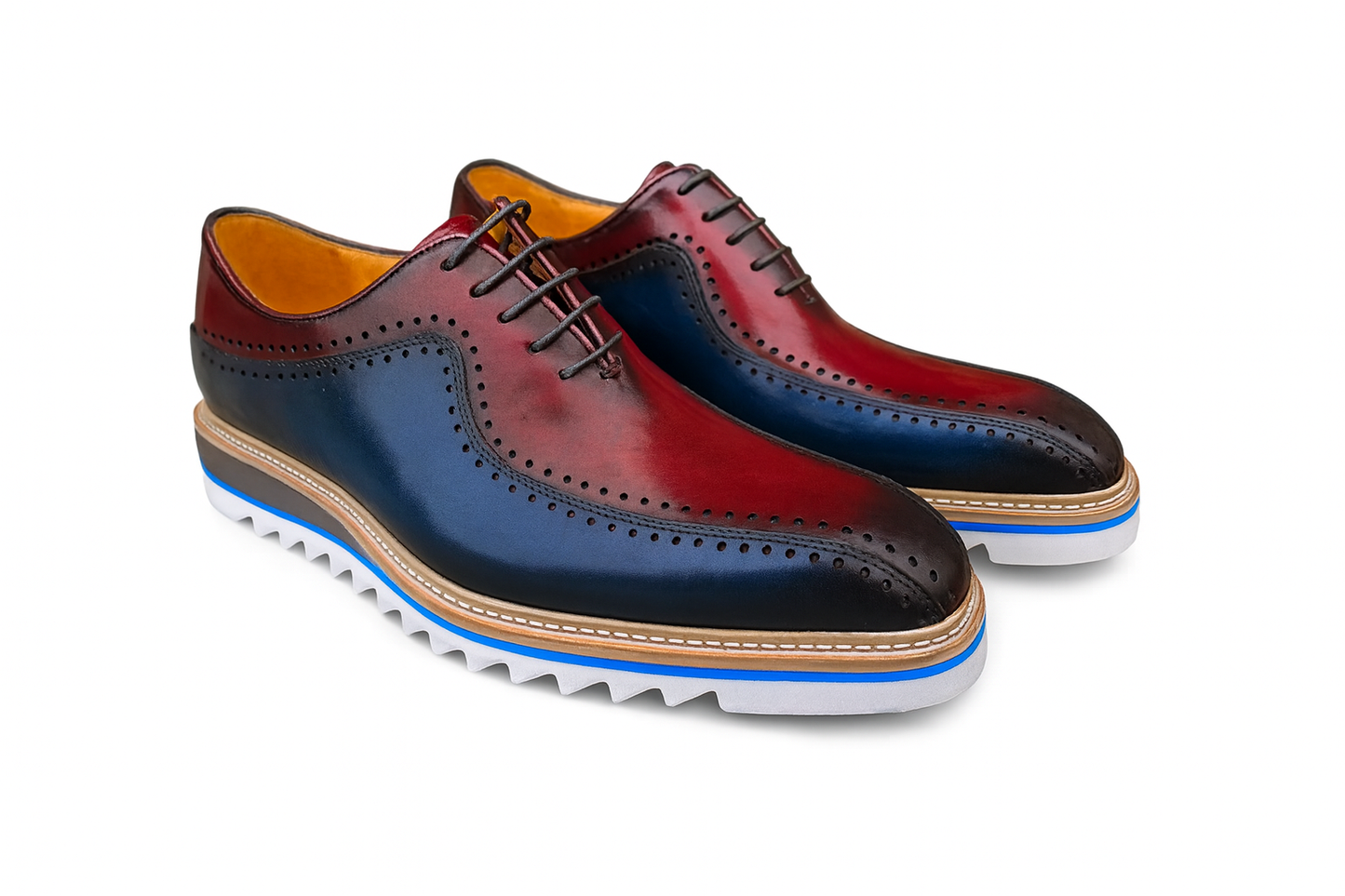 Carrucci Stylish Two-Tone Brogue Oxford
