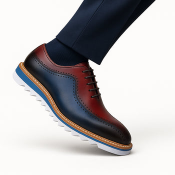 Carrucci Stylish Two-Tone Brogue Oxford