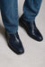 Navy Genuine Caiman Crocodile Belly Ankle Boot by Alligator Warehouse