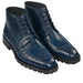Navy Genuine Caiman Crocodile Belly Ankle Boot by Alligator Warehouse