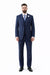 Navy Men's 2 Button Suit With Notch Collar Vest