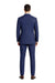 Modern Fit Summer 2 Piece 2 Button Suit Striped Seersucker in Navy
