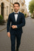 Wool Suit - Italian Made Business Suit by Statement Men's 2 Piece 100% Wool Modern Fit Suit - Subtle Texture