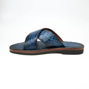 Marco Di Milano Elios Navy Italian Leather Loafers