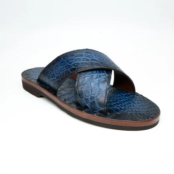 Marco Di Milano Elios Navy Italian Leather Loafers