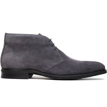 Zelli Marco Italian Suede Chukka Boots in Grey | Luxury Footwear
