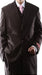 Men's Superior 150s Extra Fine Brown 3 pcs Vested Suits with Peak Lapel