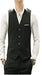 Men's Matching Waistcoat Casual Suit Dress Tuxedo Wedding Men's Vest ~ Waistcoat ~ Waist Coat & Pants Set Package Combo ~ Combination Black