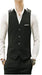 Men's Matching Waistcoat Casual Suit Dress Tuxedo Wedding Men's Vest ~ Waistcoat ~ Waist Coat & Pants Set Package Combo ~ Combination Black