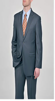 Brand: Caravelli Collezione Suit - Caravelli Suit - Caravelli italy Caravelli Men's 2 Button Grey Fully Lined Suit