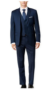 Brand: Caravelli Collezione Suit - Caravelli Suit - Caravelli Italy Caravelli Men'S 3-Piece Slim Fit 2-Button Midnight Blue Vested Dress Suit Set