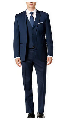 Brand: Caravelli Collezione Suit - Caravelli Suit - Caravelli Italy Caravelli Men'S 3-Piece Slim Fit 2-Button Midnight Blue Vested Dress Suit Set