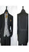 Fortino Landi Black Men's Vested  3 Button Suit Jacket