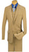 Mens Corduroy Suit Mens Two Buttons Pinstripe ~ Stripe Khaki Corduroy 3 Piece Vested Suits Flat Front Pants - Three Piece Suit