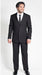 Men's  2 Button Slim Fit Suit Black