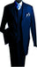 Men's 3 Piece Premium Fine Drak Blue three piece suit