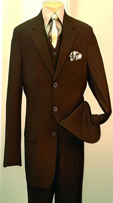 Men's Fashion three piece suit in Luxurious Brown