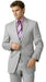 Men'S 2-Button Silver Suit