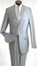 Men'S True Slim Suit In Popular Shark Skin Fabric Silver