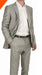 Men'S 2-Button Silver Fitted Cheap Priced Business Suits Clearance Sale