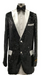 Men's Two Button Black Suit