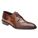 Men's Belvedere Nino Slanted Wingtip Ostrich Leg & Eel Dress Shoe in Camel